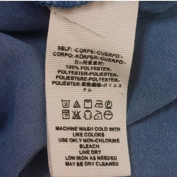 Free People Ruffle Me Up Tie Smocked Sleeveless Blouse Blue Women's Size S - Picture 8 of 9